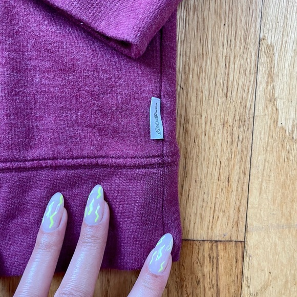 Eddie Bauer Women's Purple Quarter Zip Camp Fleece Pullover Size Medium - Picture 3 of 5